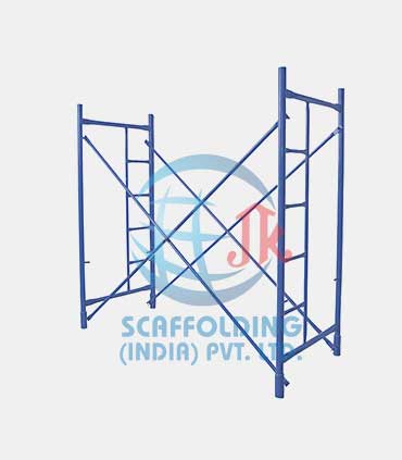 Frame scaffolding at a construction site
