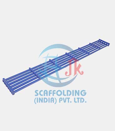 Scaffold access platform used on a building exterior